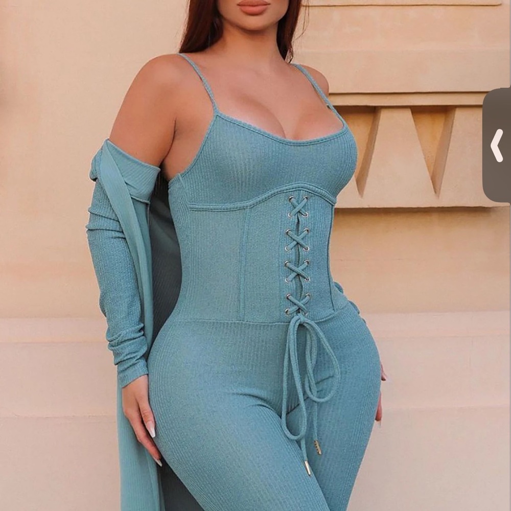 Fashion Nova jumpsuit with built in corset
